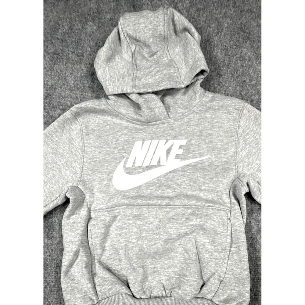 Nike Boy's Size 4 XS Heather Gray Fleece Hoodie NWT